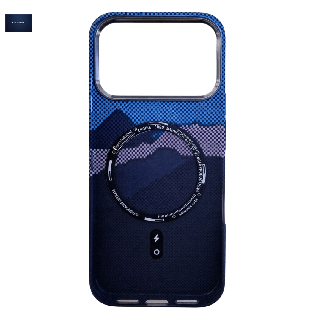 NEXRON Mountains MagSafe Grip Case iPhone 17 Pro Max Blue - NexRon
