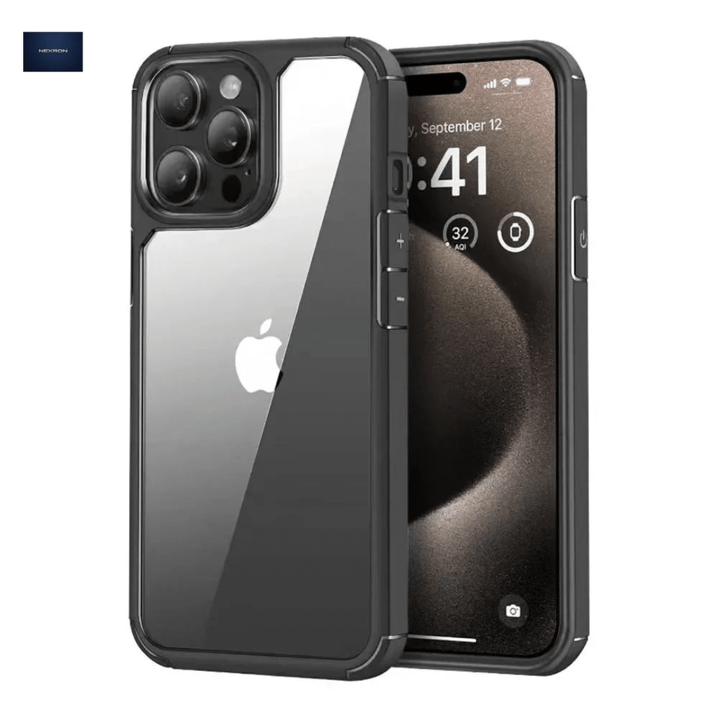 NEXRON SmokeShield Hybrid Case iPhone 16 Pro Max Black - NexRon