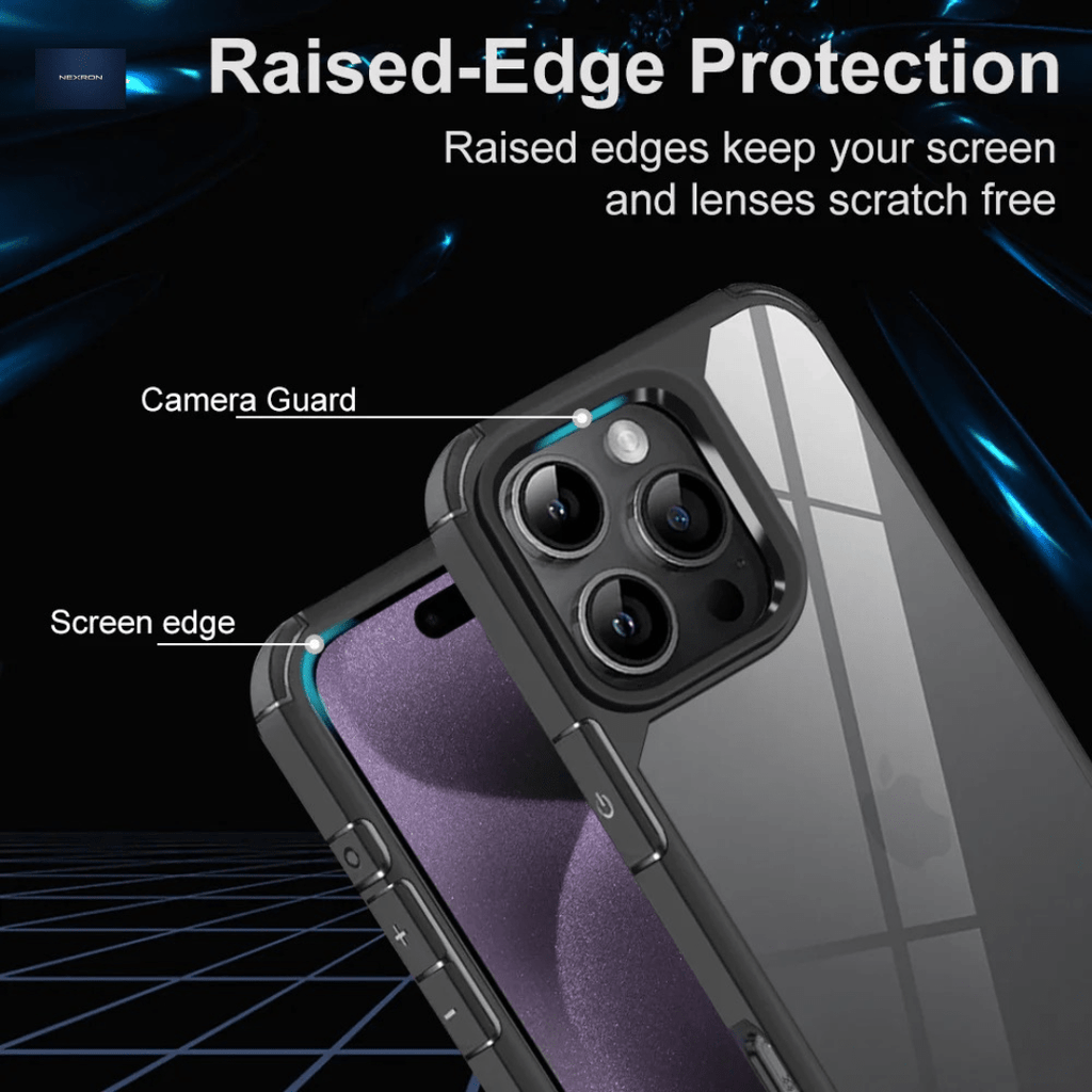NEXRON SmokeShield Hybrid Case iPhone 16 Pro Max Black - NexRon