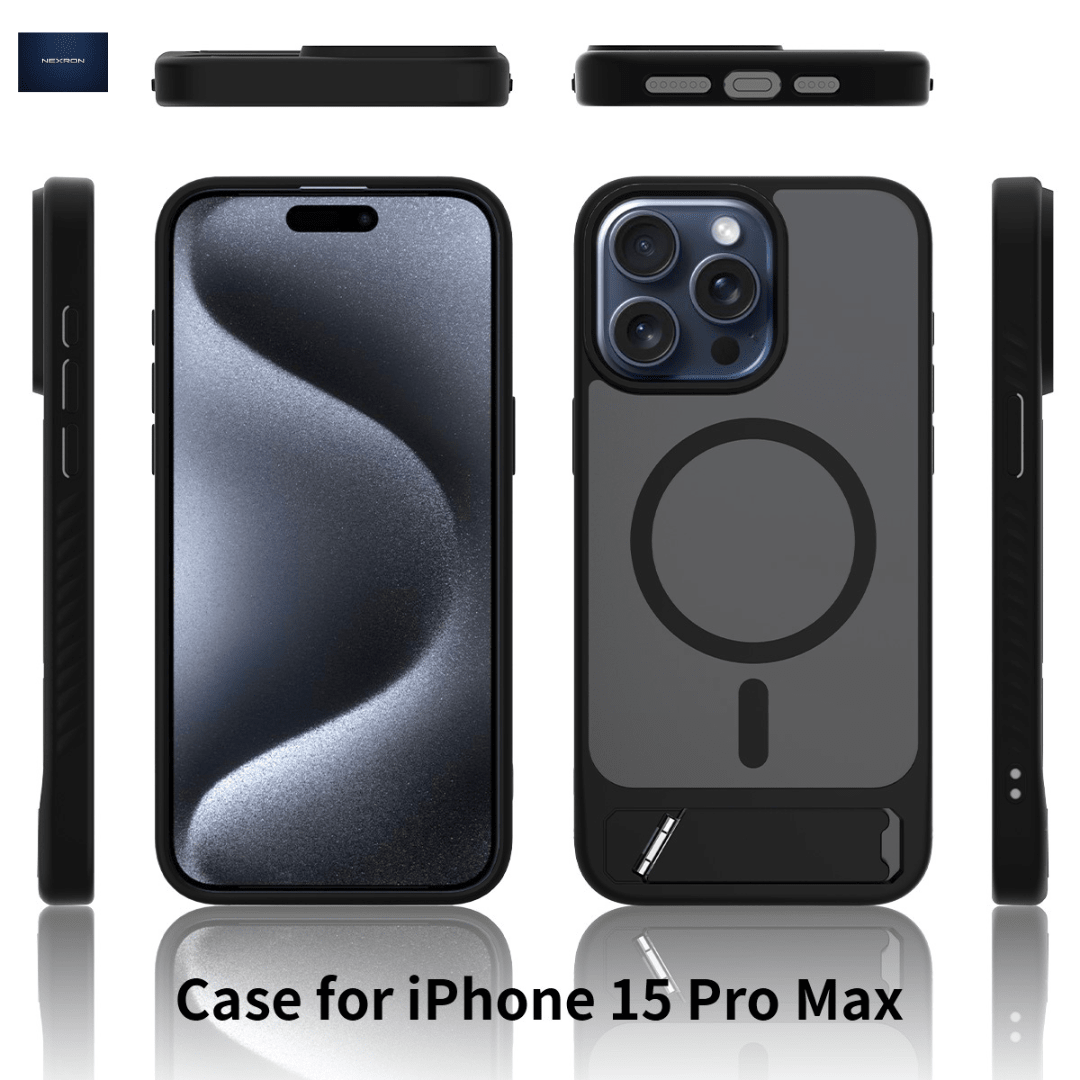 NEXRON StandMag Armor Case for iPhone 15 Pro Max - NexRon