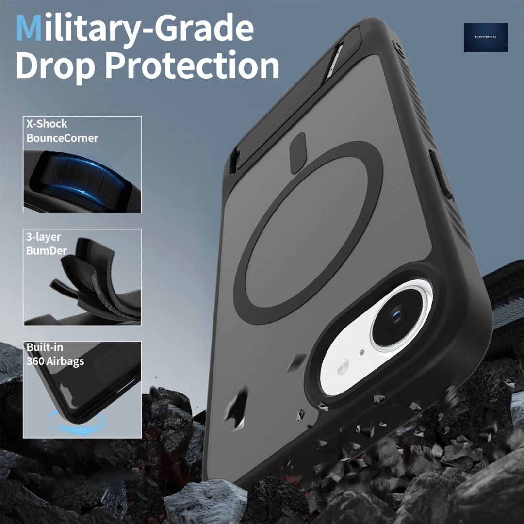 NEXRON StandMag Armor Case for iPhone 17E - NexRon